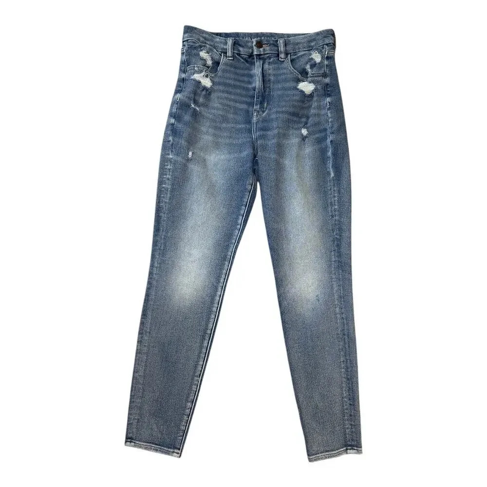 American Eagle Women's Curvy Super Hi-Rise Jegging Jeans Size 6 Short Blue